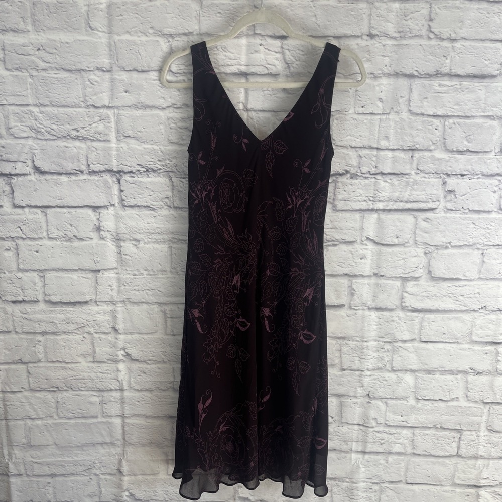 Jones New York VTG Y2K Whimsigoth Dark Feminine Slip Style Dress 10